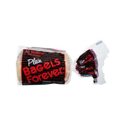 BAGELSFOREVER Plain Bagels, 326g – Presliced, Gourmet