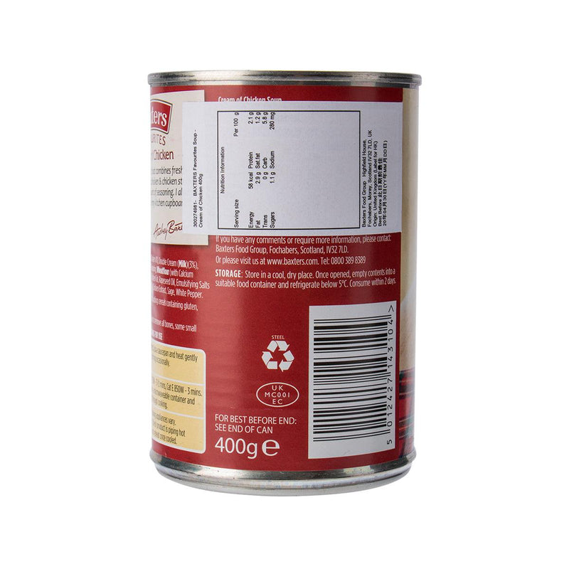 BAXTERS Favourites Soup - Cream of Chicken (400g)