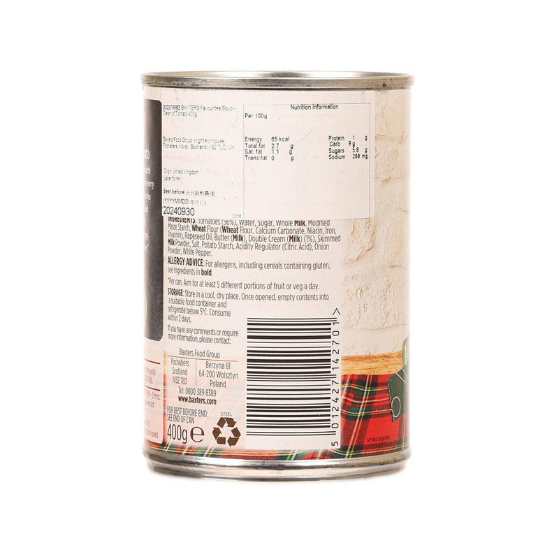 BAXTERS Favourites Soup - Cream of Tomato (400g)