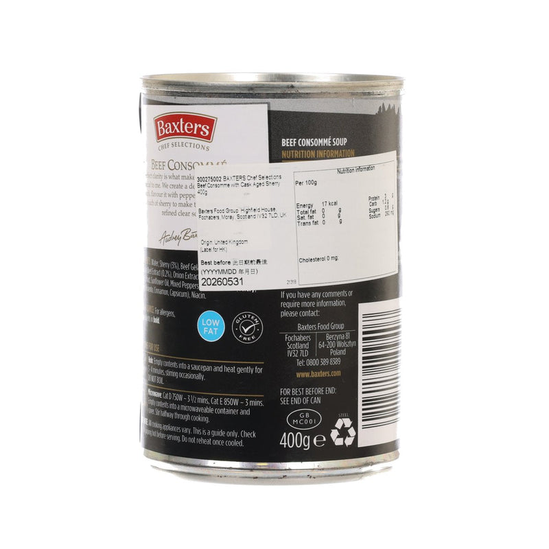 BAXTERS Chef Selections Beef Consomme with Cask Aged Sherry (400g)