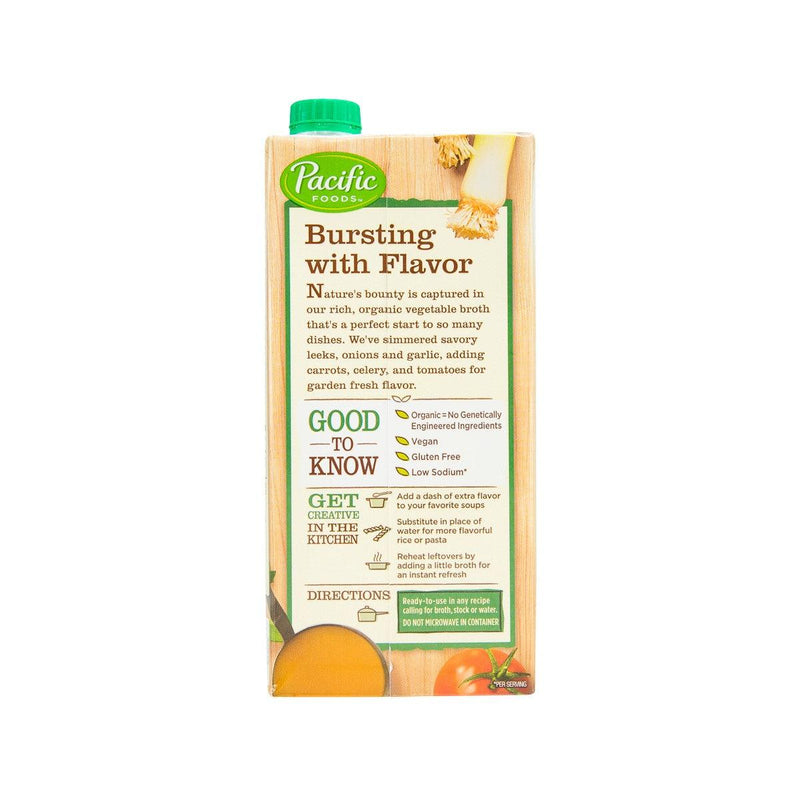 PACIFIC Organic Vegetable Broth - Low Sodium  (907g)