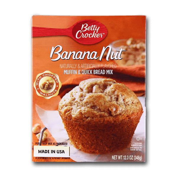 BETTY CROCKER Banana Flavored Nut Muffin & Quick Bread Mix  (348g)