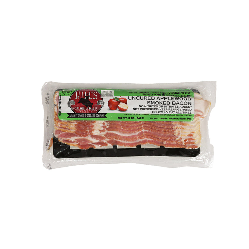 HILLSMEAT Uncured Applewood Smoked Bacon  (340g)