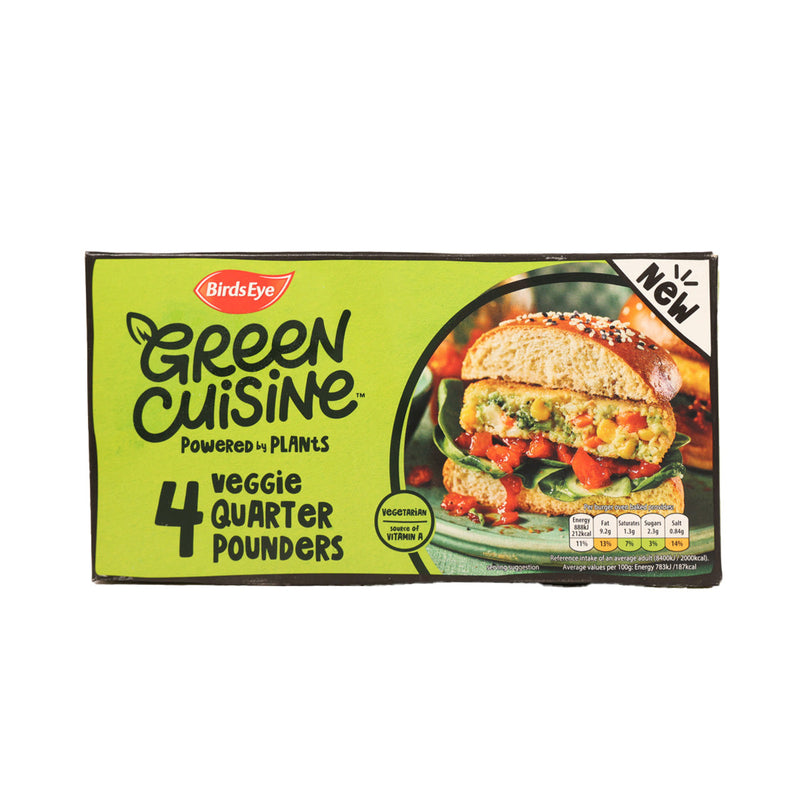 BIRDS EYE Green Cuisine Veggie Quarter Pounders  (454g)