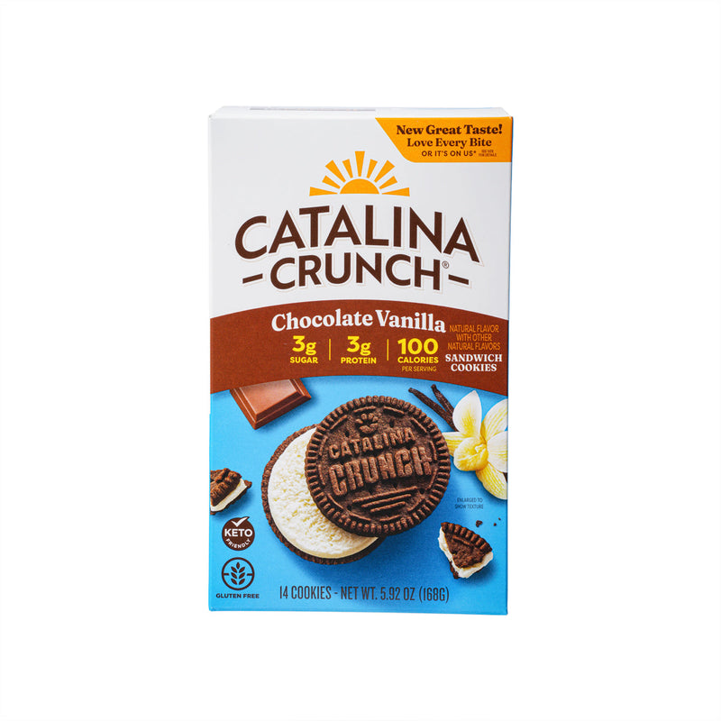 CATALINA CRUNCH Chocolate Vanilla Flavored Sandwich Cookies  (168g)