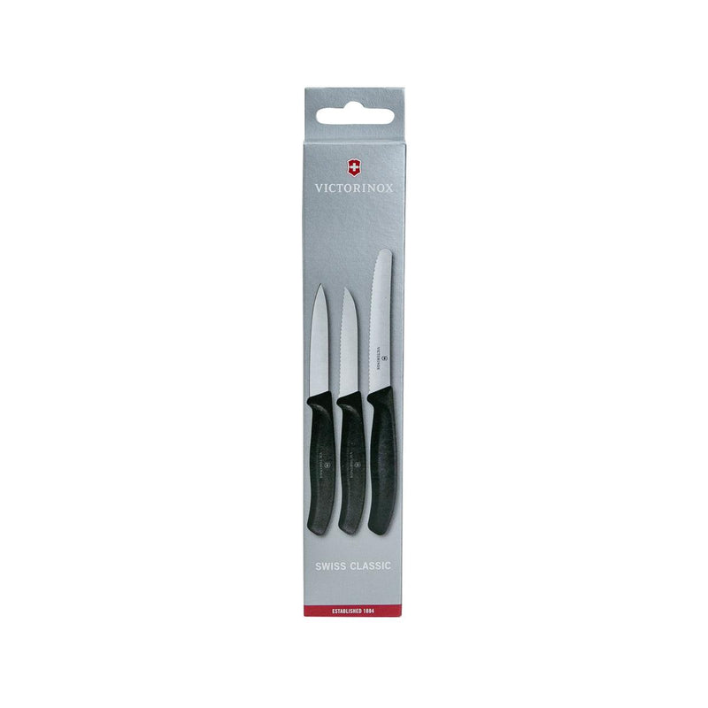 VICTORINOX Paring Knife - Black  (3pcs) - city&