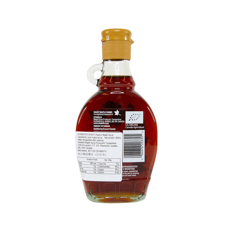 SHADY MAPLE FARMS Organic Grade A Dark Maple Syrup  (250mL)