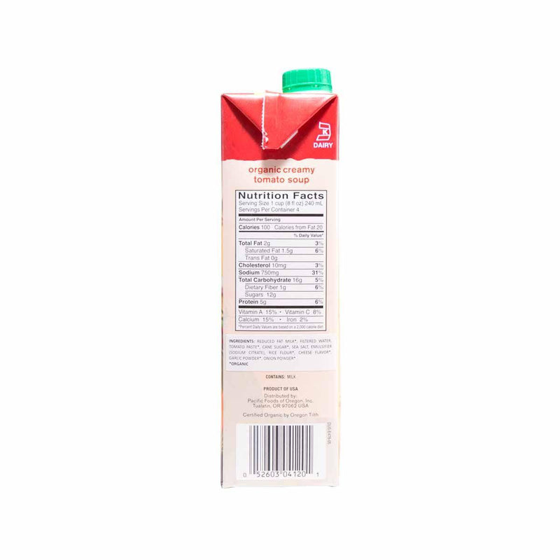 PACIFIC Organic Creamy Tomato Soup  (946mL)