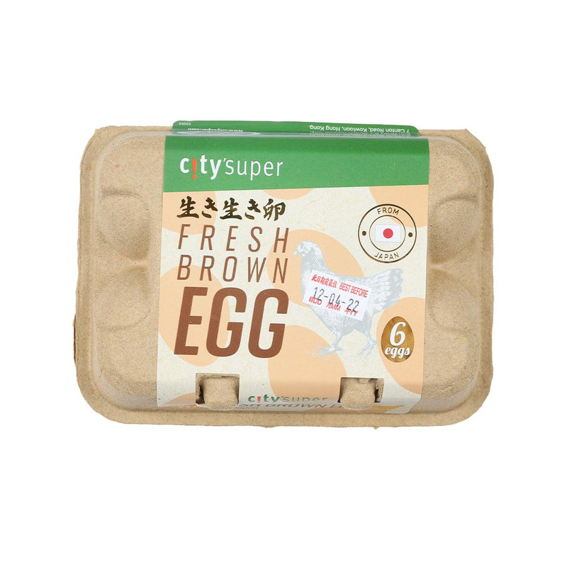 CITYSUPER Fresh Japanese Brown Eggs  (6pcs)