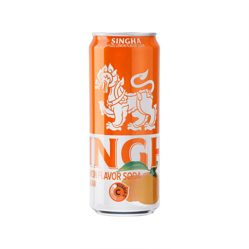 SINGHA Yuzu Lemon Flavor Soda - Zero Sugar [Can]  (330mL)