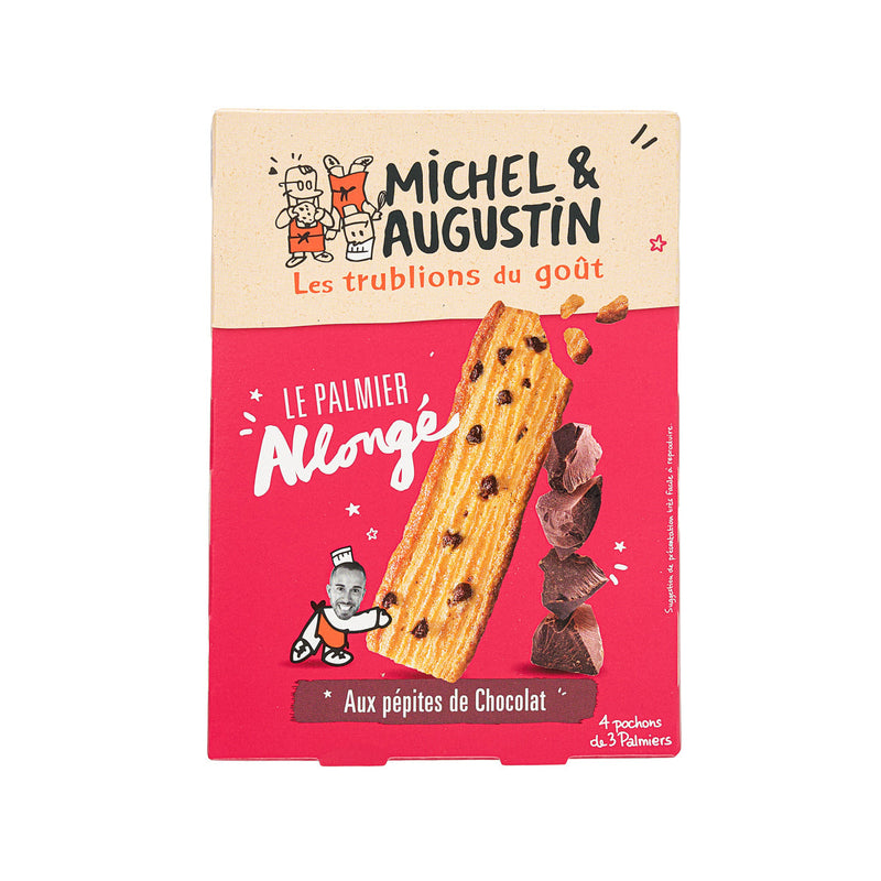 MICHEL & AUGUSTIN Puff Palmiers with Pure Butter and Chocolate Chips  (120g)