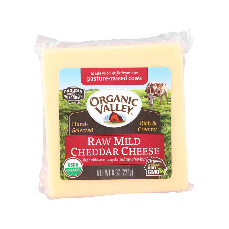 ORGANIC VALLEY Organic Raw Mild Cheddar Cheese  (226g)