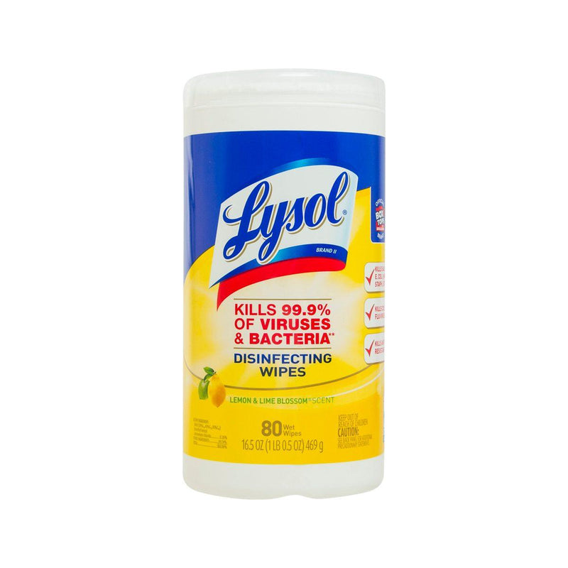 LYSOL Wipes - Lemon & Lime Scent  (80pcs)