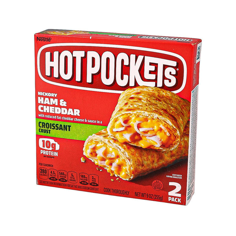 HOT POCKETS Croissant Crust Stuffed Sandwiches - Ham & Cheddar  (255g)