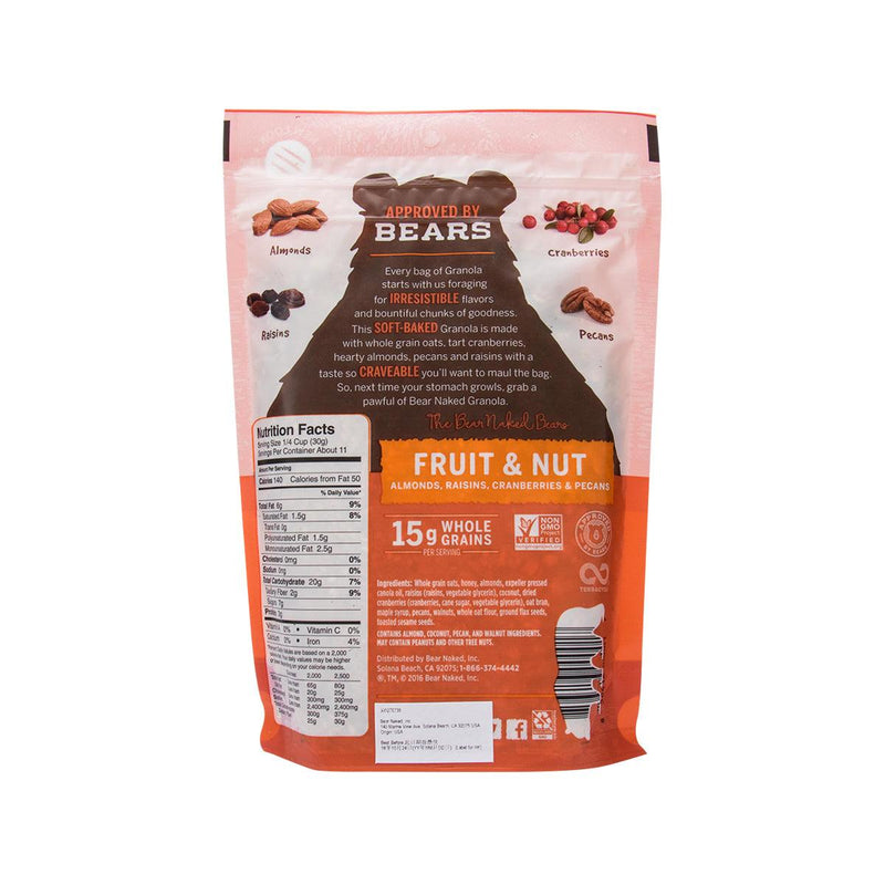 BEAR NAKED Soft Baked Granola - Fruit and Nut  (340g)