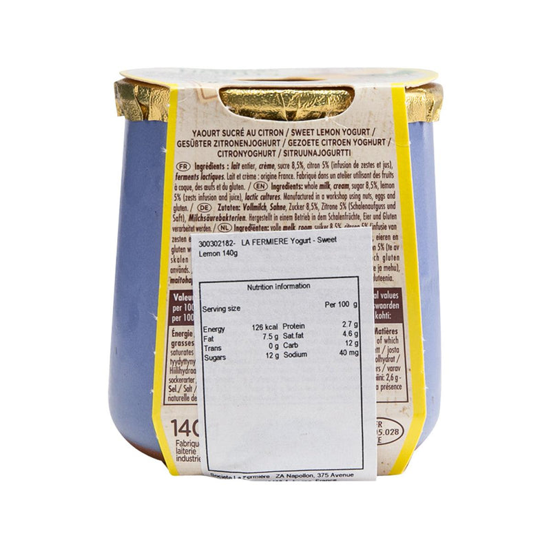 LA FERMIERE Sweet Lemon Yogurt  (140g)