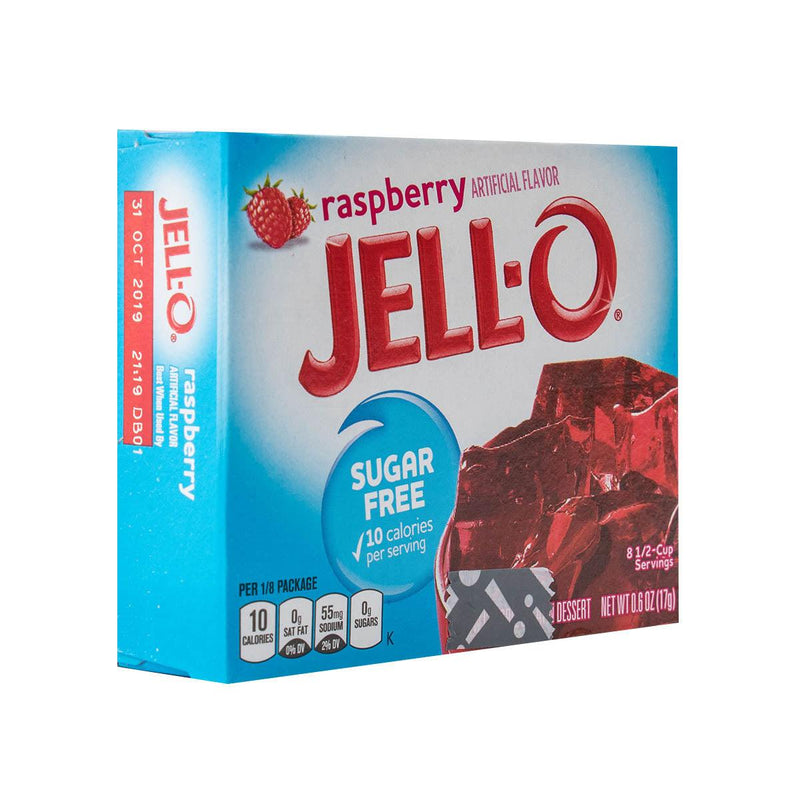 JELL-O Zero Sugar Gelatin Dessert Mix - Raspberry Flavor  (17g)