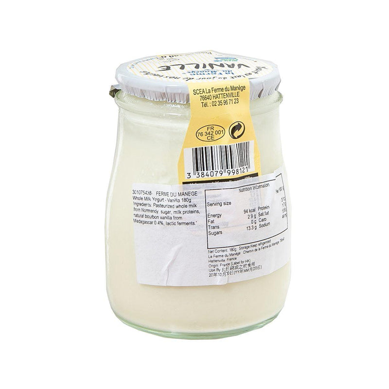 FERME DU MANEGE Whole Milk Yogurt - Vanilla  (180g)