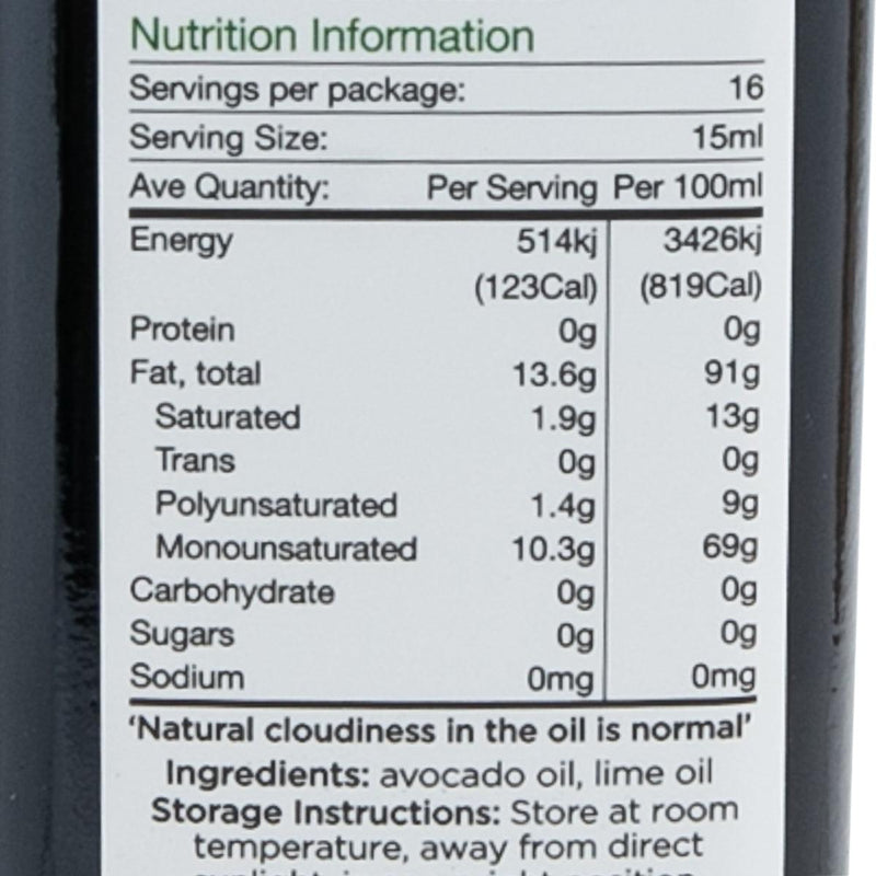 GROVE Extra Virgin Avocado Oil Infused with Lime  (250mL)