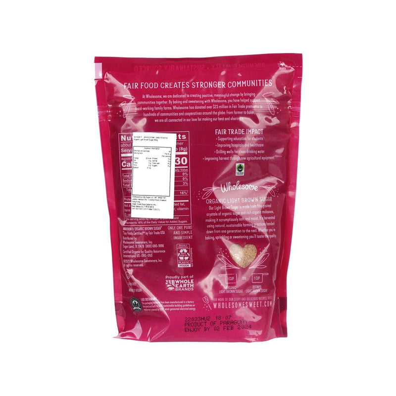 WHOLESOME SWEETENERS Organic Light Brown Sugar  (680g)