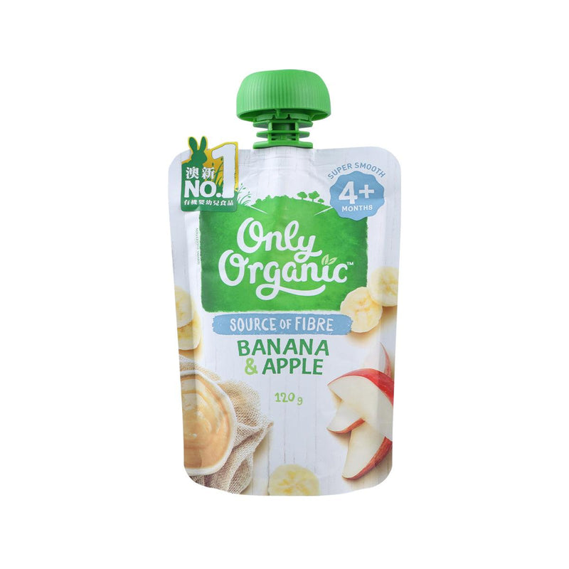 ONLY ORGANIC Organic Banana & Apple Puree  (120g)