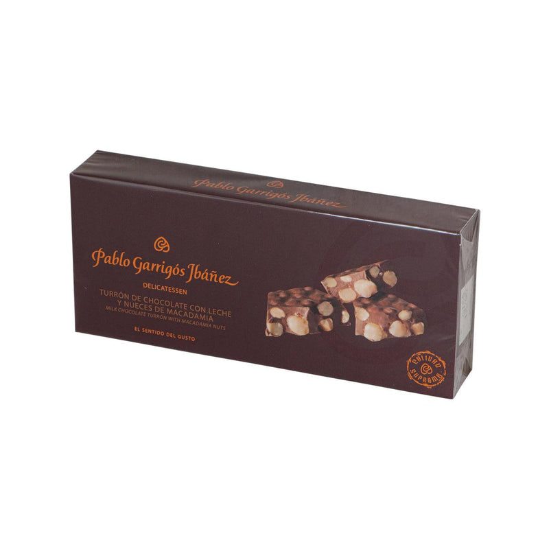 PABLO GARRIGOS IBANEZ Milk Chocolate Turron Nougat with Macadamia Nuts  (300g)