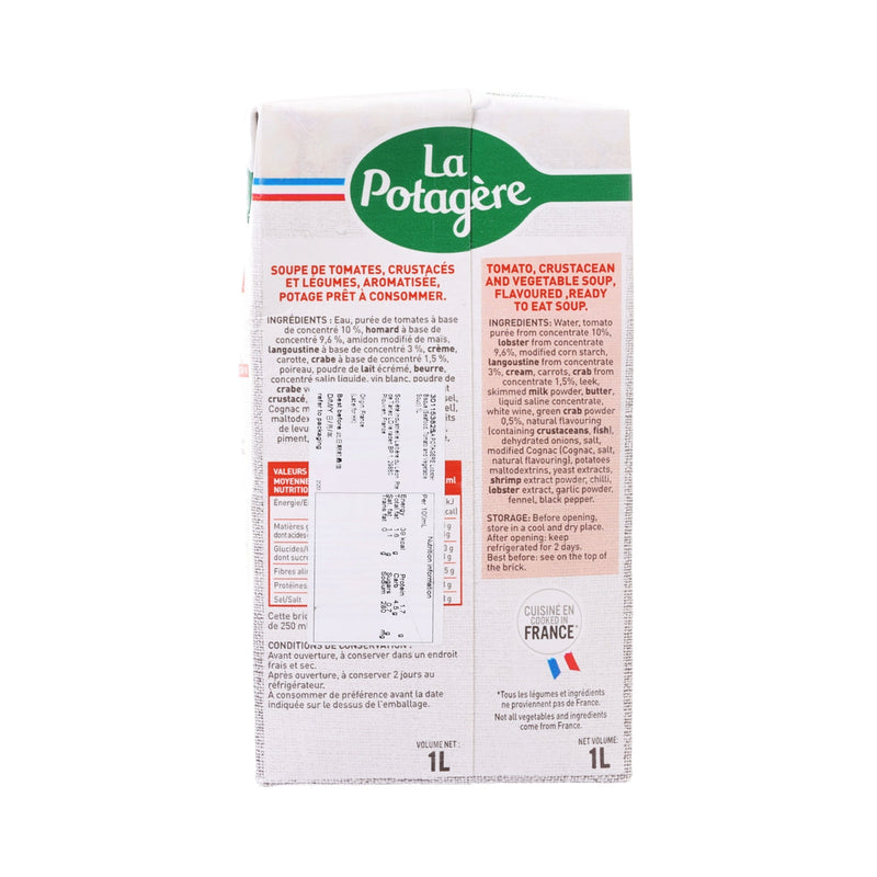 LA POTAGERE Lobster Bisque (Seafood, Tomato and Vegetable Soup)  (1L)