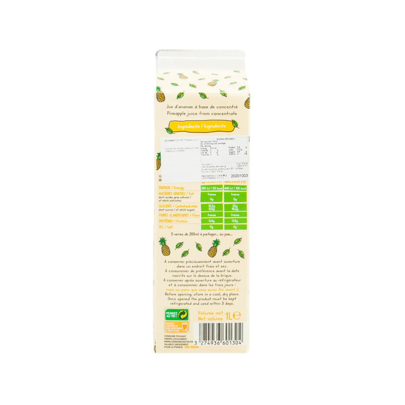 PLEIN FRUIT Pineapple Juice from Concentrate  (1L)