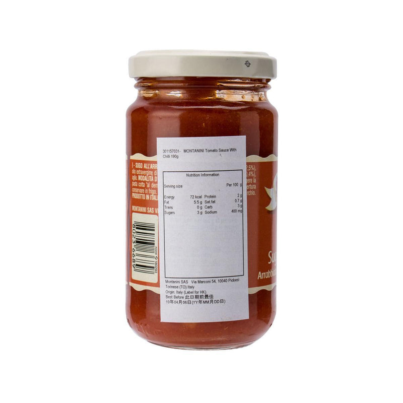 MONTANINI Arrabbiata Tomato Sauce with Chilli  (190g)