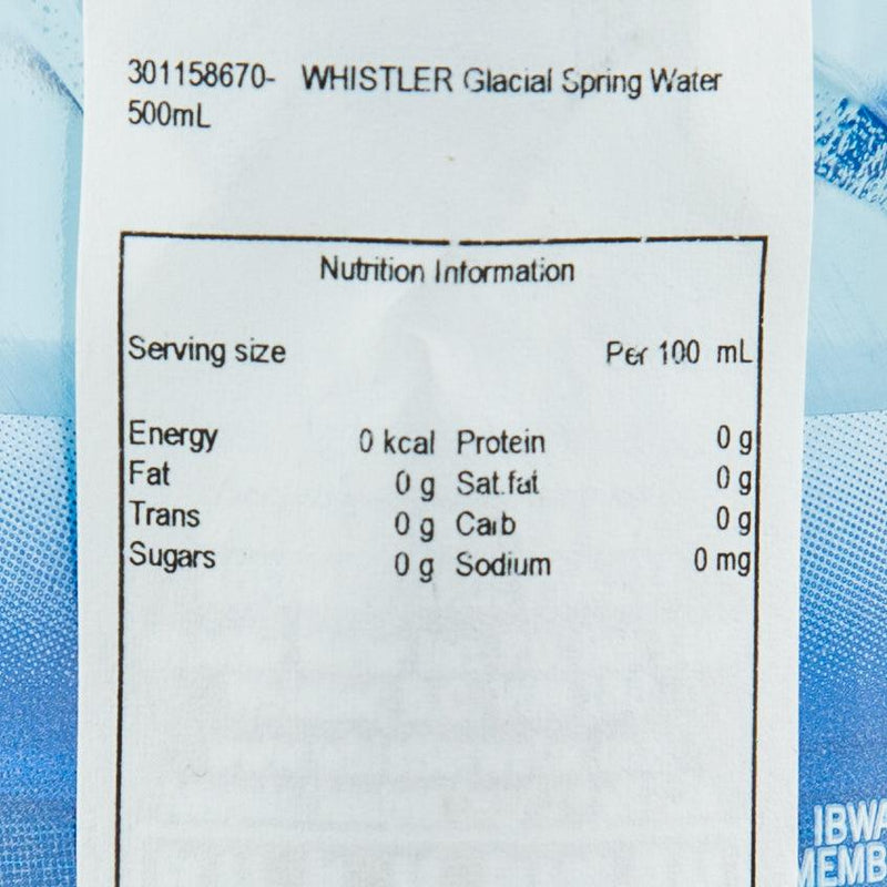 WHISTLER Glacial Spring Water  (500mL) - city&