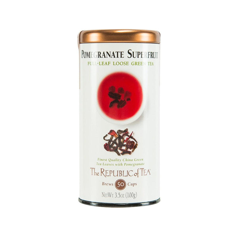 THE REPUBLIC OF TEA Pomegranate Superfruit Loose Green Tea  (100g) - city&