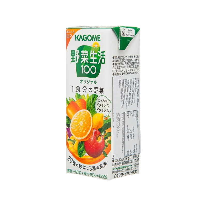 KAGOME 野菜生活100 原味蔬果汁 (200mL)