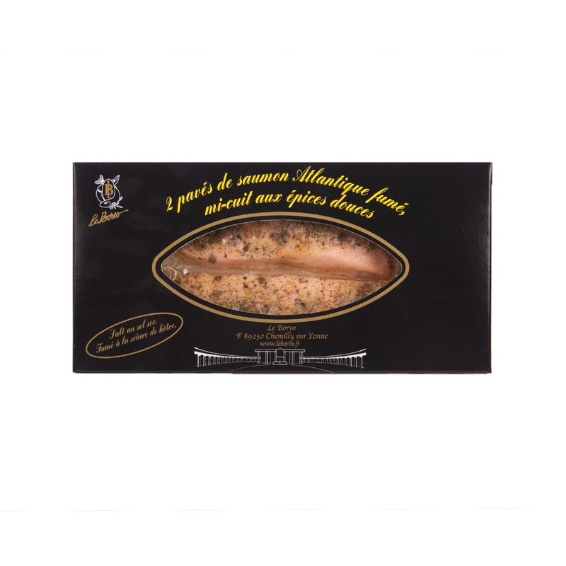 LE BORVO Semi-Cooked Smoked Atlantic Salmon Steak with Spices  (160g)