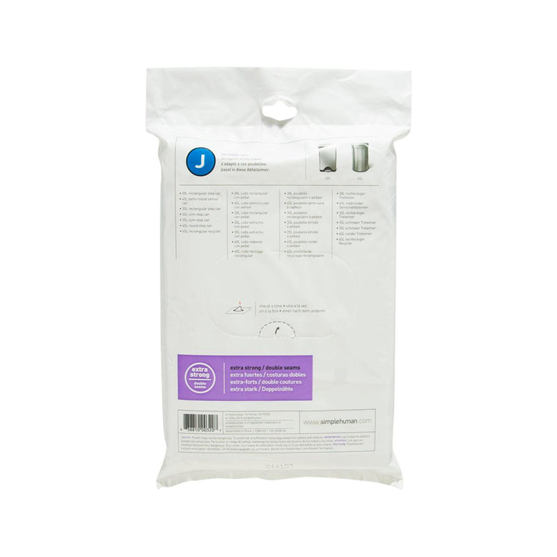 SIMPLEHUMAN Trash Bag-Code J-Type 38-40L 20P  (20pcs)