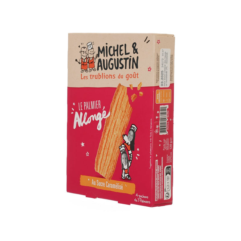 MICHEL & AUGUSTIN Puff Palmiers with Pure Butter and Slightly Caramelized Sugar  (120g)