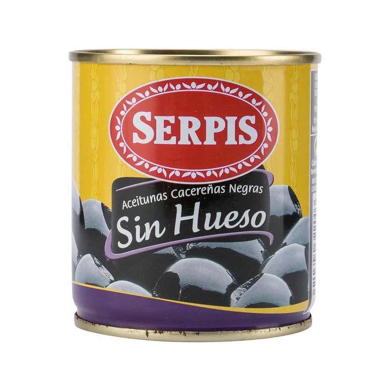 SERPIS Cacerena Black Pitted Olives  (200g)