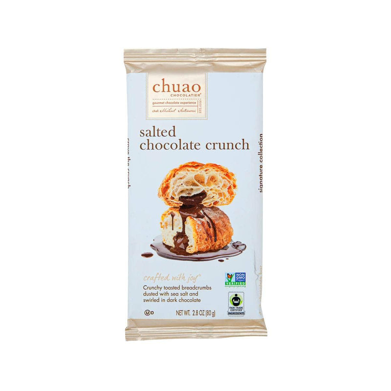 CHUAO CHOCOLATIER Gourmet Handcrafted Chocolate - Salted Chocolate Crunch  (80g)