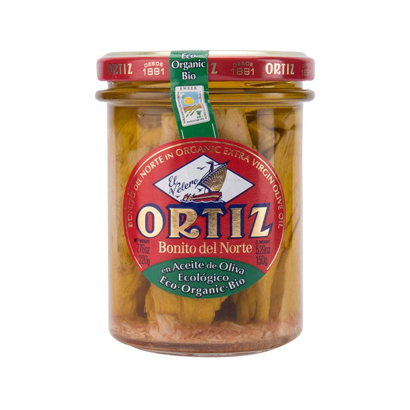 ORTIZ 瓶裝有機橄欖油浸竹吞拿魚 (220g)