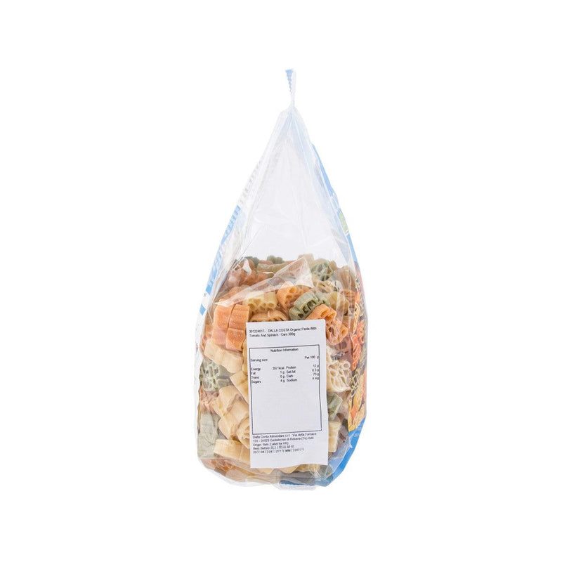DALLA COSTA Organic Pasta with Tomato and Spinach - Cars  (300g)
