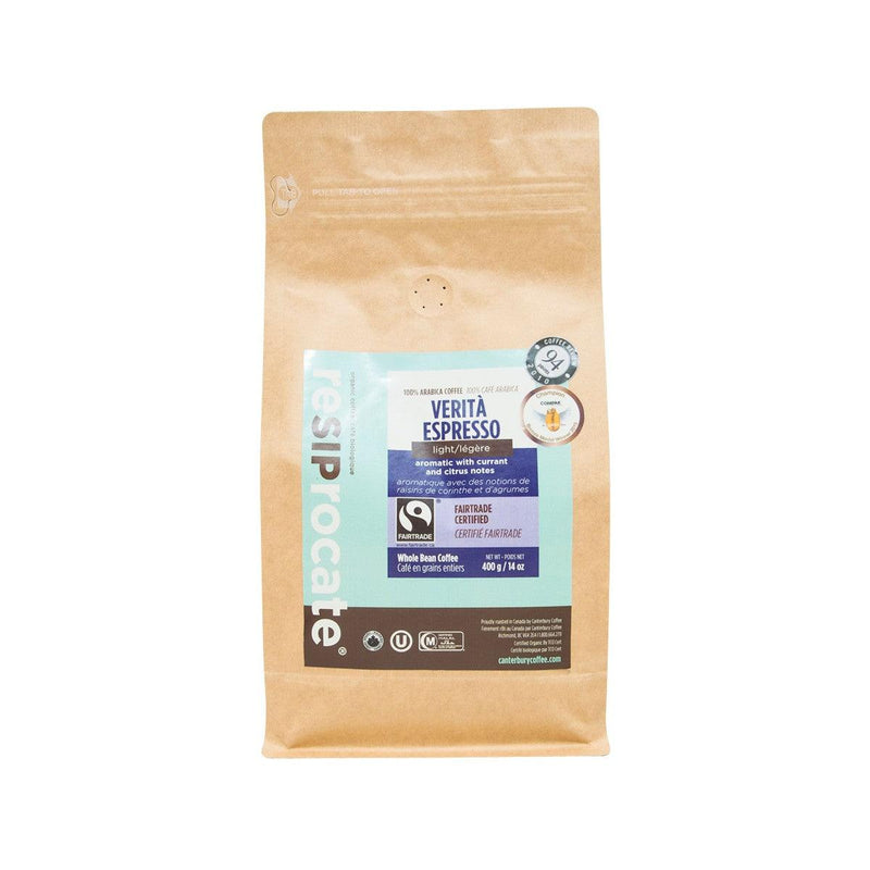 RESIPROCATE Organic Verita Espresso Coffee Bean  (400g)