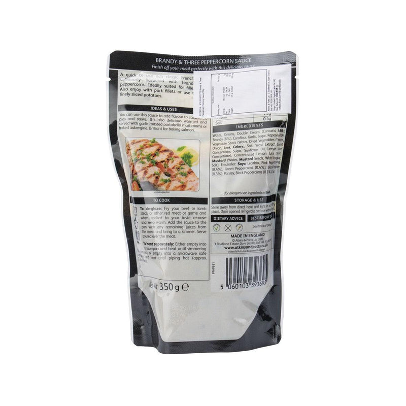 ATKINS & POTTS Brandy & Three Peppercorn Finishing Sauce  (350g)