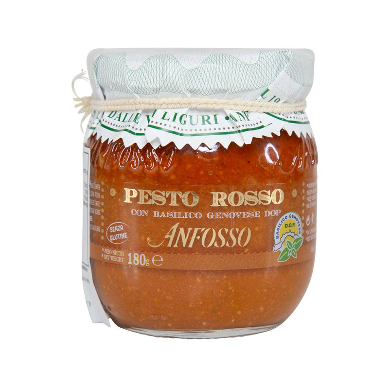 ANFOSSO Red Pesto Sauce with Genovese PDO Basil  (180g)