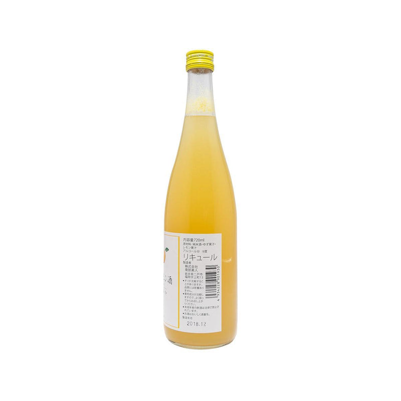 NANBUBIJIN Yuzu Lemon Liqueur (no added sugar)  (720mL)