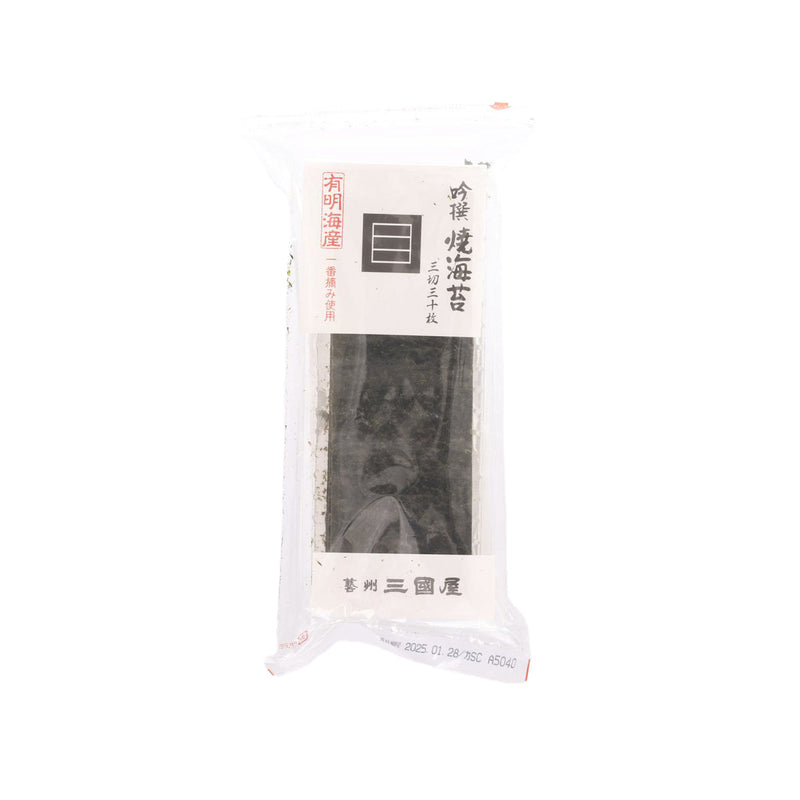 MIKUNIYA Ginsen Roasted Nori Seaweed - 1/3 Cut  (30pcs)