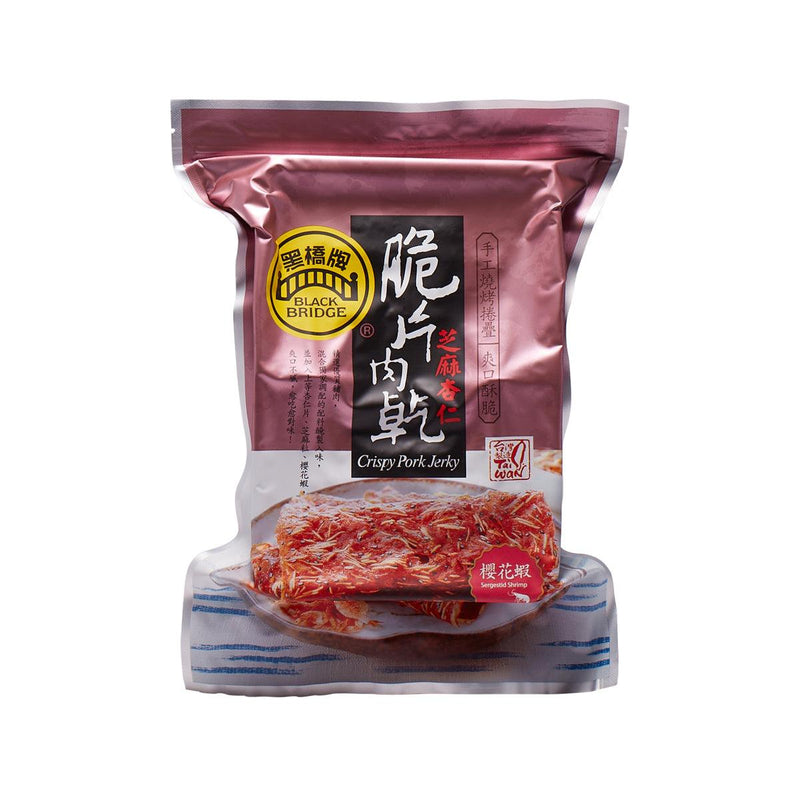 BLACK BRIDGE Crisp Pork Jerky with Almond, Sesame and Sergestid Shrimp (10pcs)