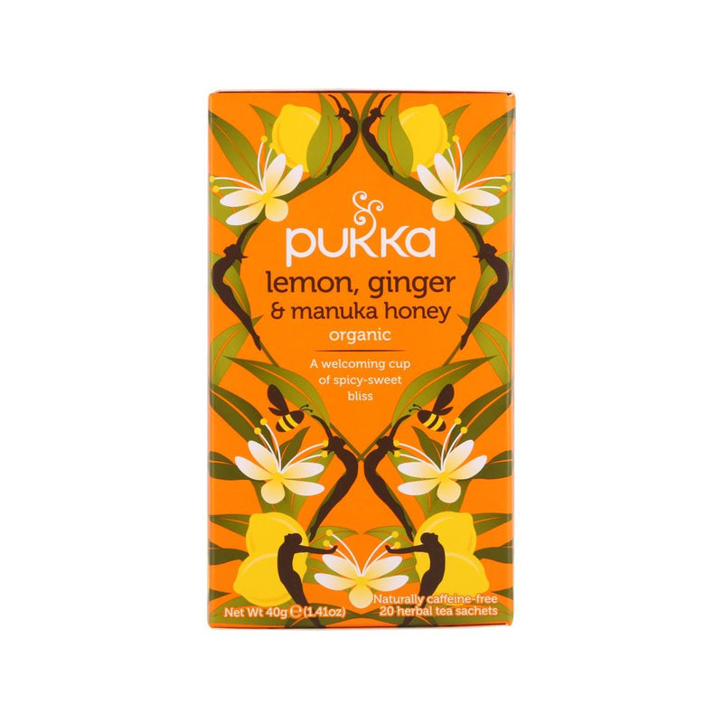 PUKKA 檸檬、薑及麥蘆卡蜜糖味有機茶包  (40g)