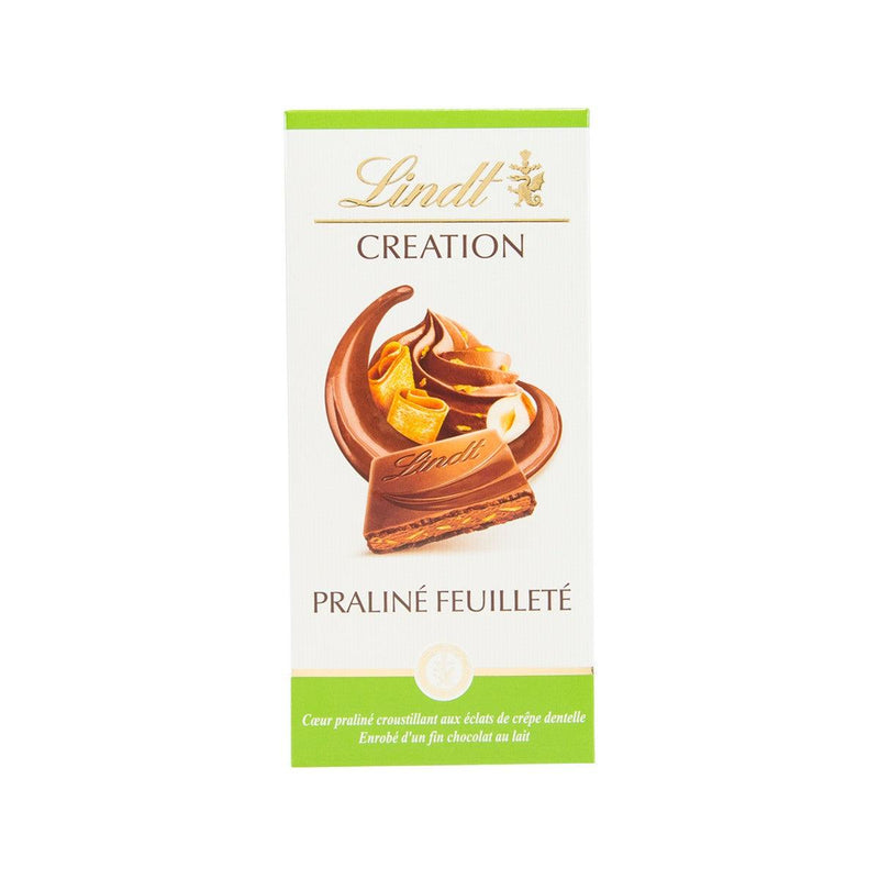 LINDT Creation Milk Chocolate - Praliné with Crepe Pieces  (150g)