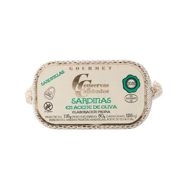 CONSERVAS DE CAMBADOS Small Sardines in Olive Oil  (115g)