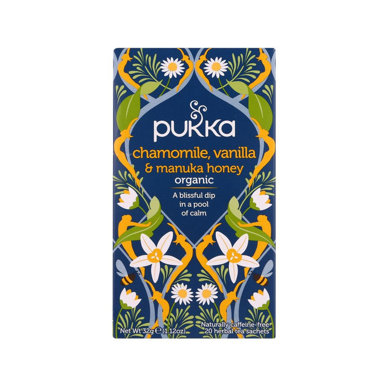 PUKKA Organic Chamomile, Vanilla & Manuka Honey Tea Sachets  (32g)