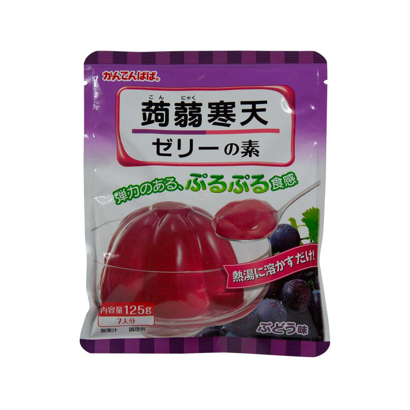 INAFOOD Kanten Papa Konnyaku & Agar Jelly Mix - Grape Flavor  (125g)